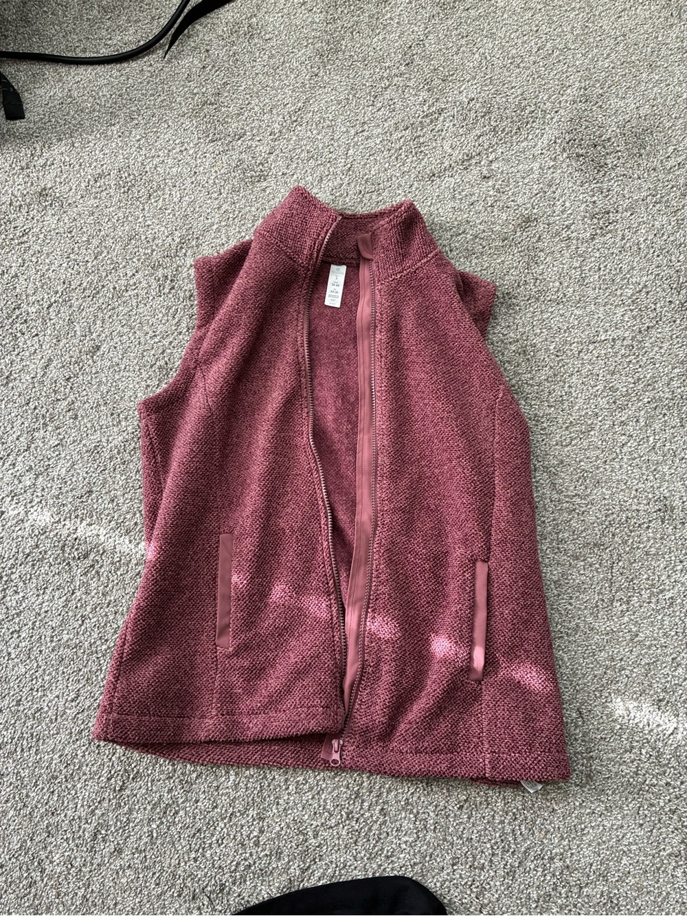 Balance Collection Dusty Rose Textured Fleece Vest